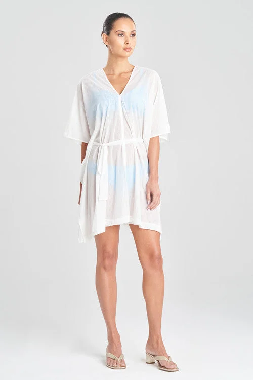Women's Corset Style Lingerie Heleneca Mesh Belted Short Caftan