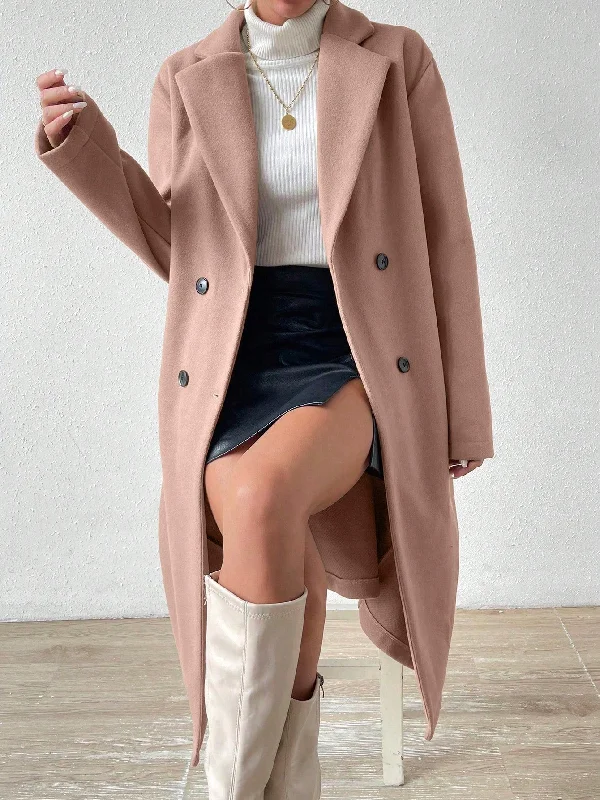 Women's Lingerie with Matching Robes Essnce Women's Double Breasted Notched Collar Woolen Coat Women's Lingerie with Matching Robes Essnce Women's Double Breasted Notched Collar Woolen Coat
