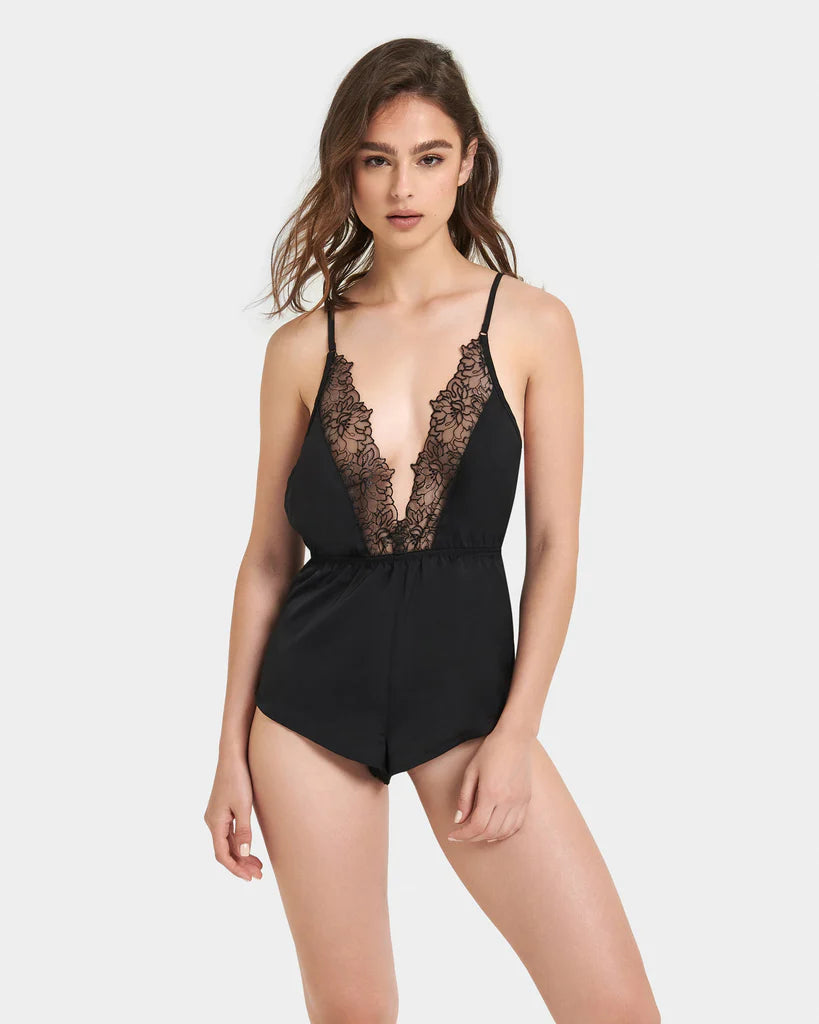 Comfortable Cotton Lingerie for Women Alanna Luxury Satin Teddy