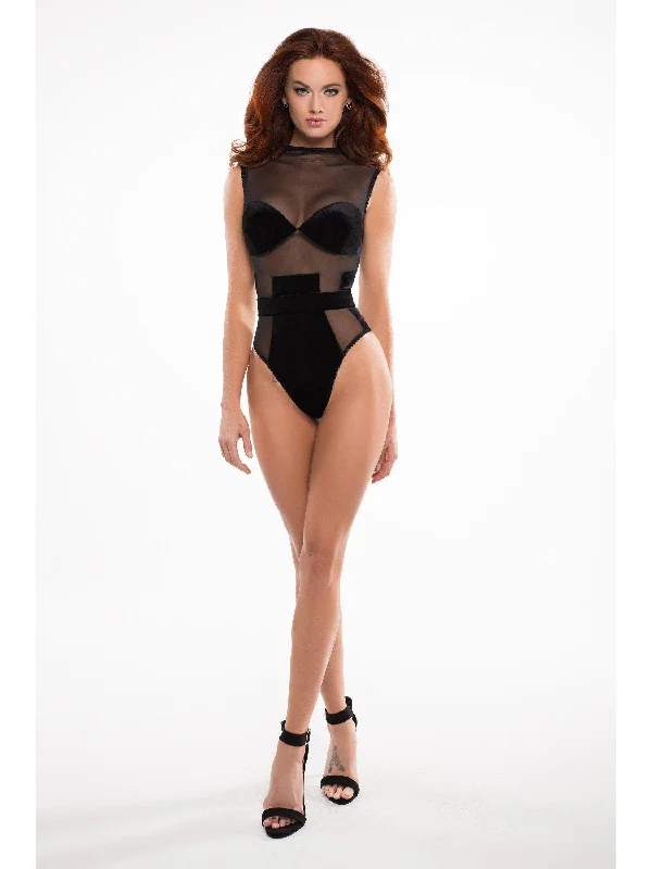 Women's High Waist Lingerie Bodysuits the cat eyes body