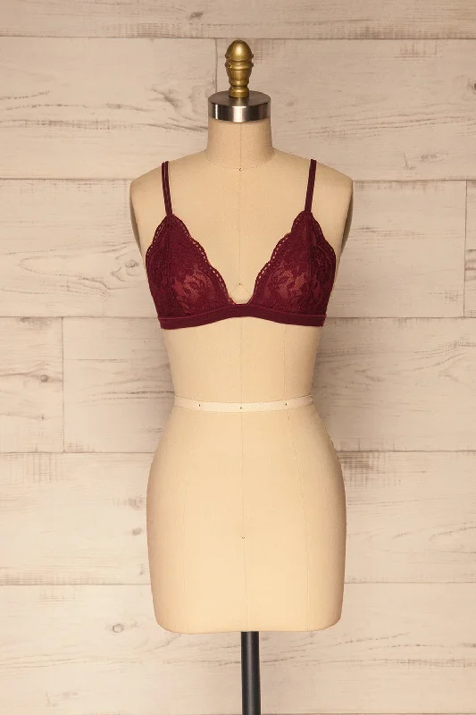Women's Tummy Control Lingerie Ati Burgundy | Bralette
