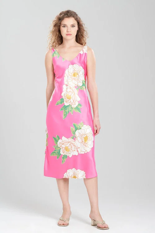 Women's Thermal Lingerie for Cold Weather Paradise Peony Gown