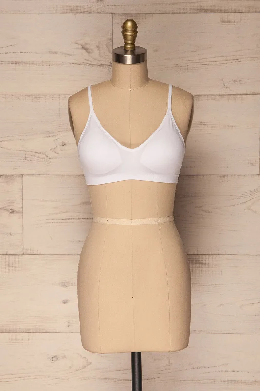 Women's Lingerie with Matching Robes Pyzdry White | Padded Stretchable Bralette
