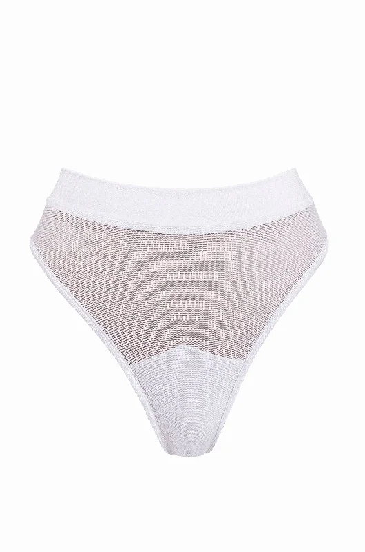 Women's Sheer Lingerie Nightgowns High waisted mesh Panties / Mesh festival bottom / BOND MESH WHITE Women's Sheer Lingerie Nightgowns High waisted mesh Panties / Mesh festival bottom / BOND MESH WHITE