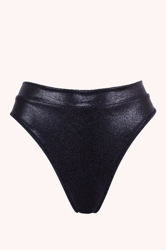 Lingerie Gift Sets for Women High Waist Rave Holographic Bottom / BOND Holo BLACK