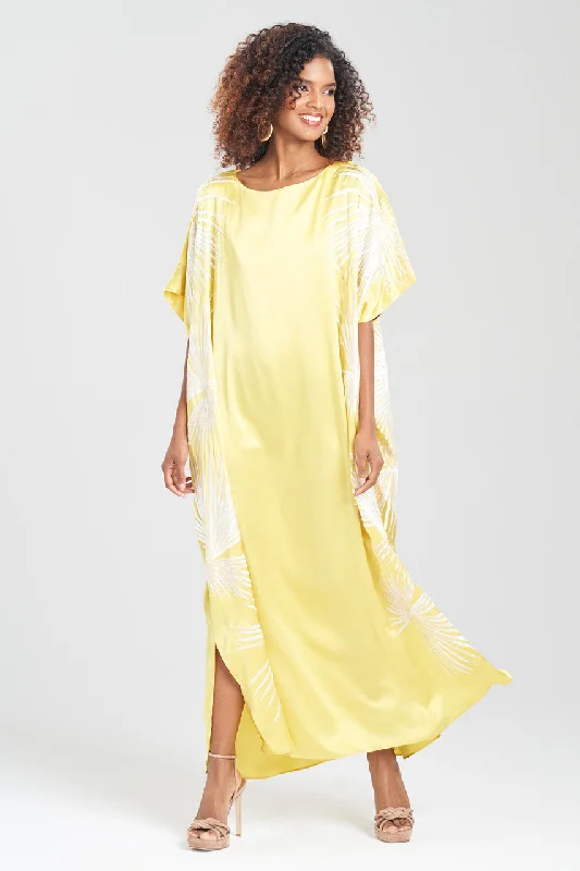 Eco-Friendly Organic Lingerie for Women Couture Palawan Embroidered Silk Caftan Eco-Friendly Organic Lingerie for Women Couture Palawan Embroidered Silk Caftan