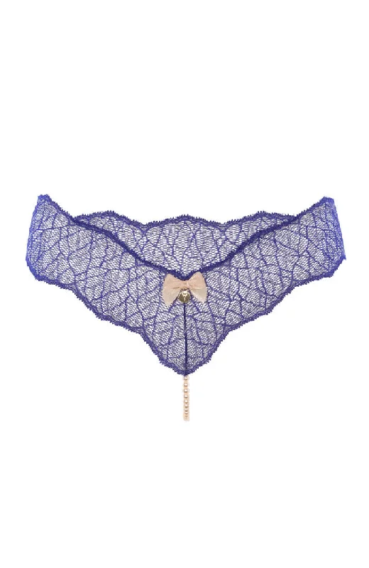 Lingerie Gift Sets for Women Blue single pearl string - Sydney Single
