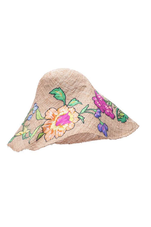 Women's Everyday Wear Lingerie Junko Embroidered Raffia Hat