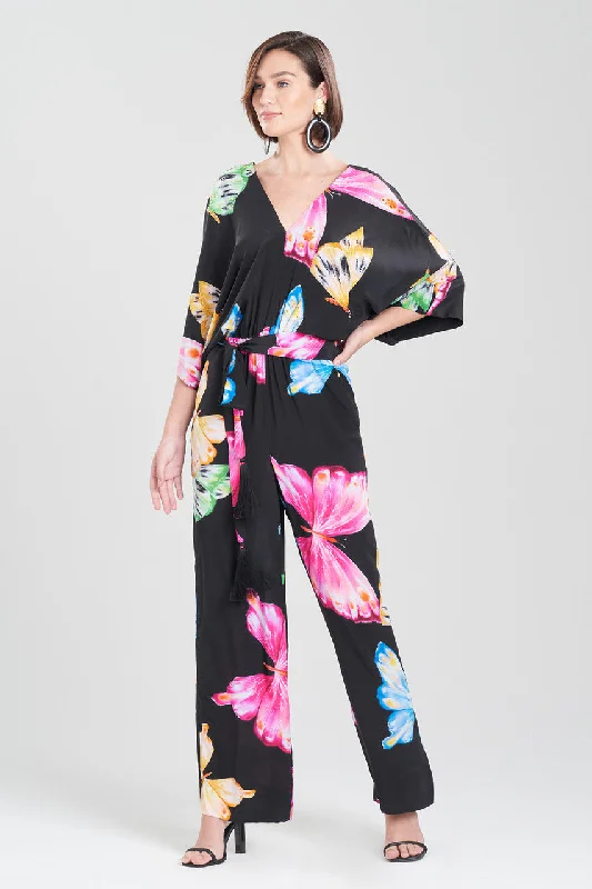 Women's Thermal Lingerie for Cold Weather Kyoko Butterfly Beaded Jumpsuit