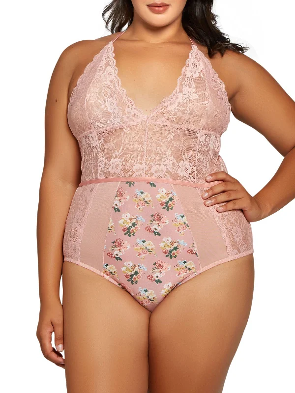 Women's Tummy Control Lingerie Women's Peony Plus Size Teddy