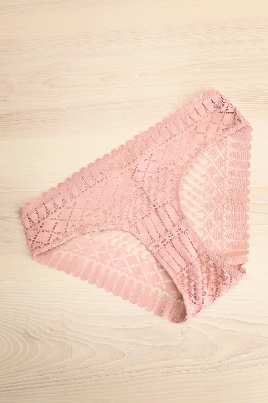 Sexy Lingerie for Women with Stockings Larvik Blush | Lace Underwear