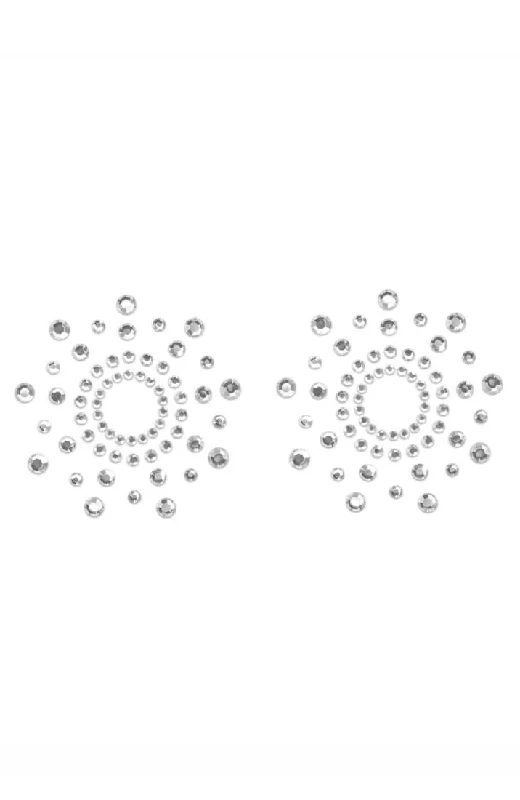 Women's Bridal Lingerie Collection Silver rhinestone nipple stickers