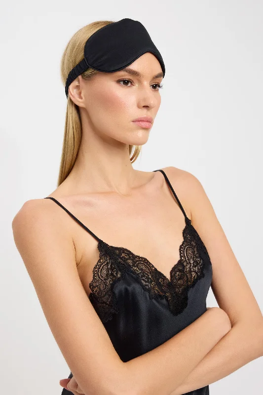 Women's Satin Sleepwear Lingerie Genevieve Silk Sleep Eye Mask