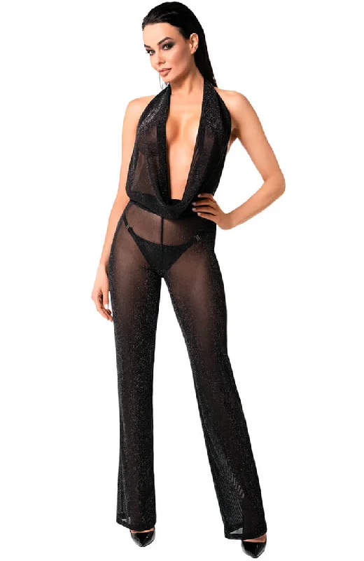 Women's Shapewear Lingerie Sets Sheer mesh jumpsuit with glitter - Pleasure Maze
