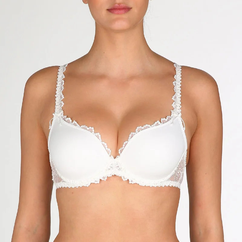 Elegant French Lace Lingerie for Women JANE Heart Shaped T Shirt Bra | Natural