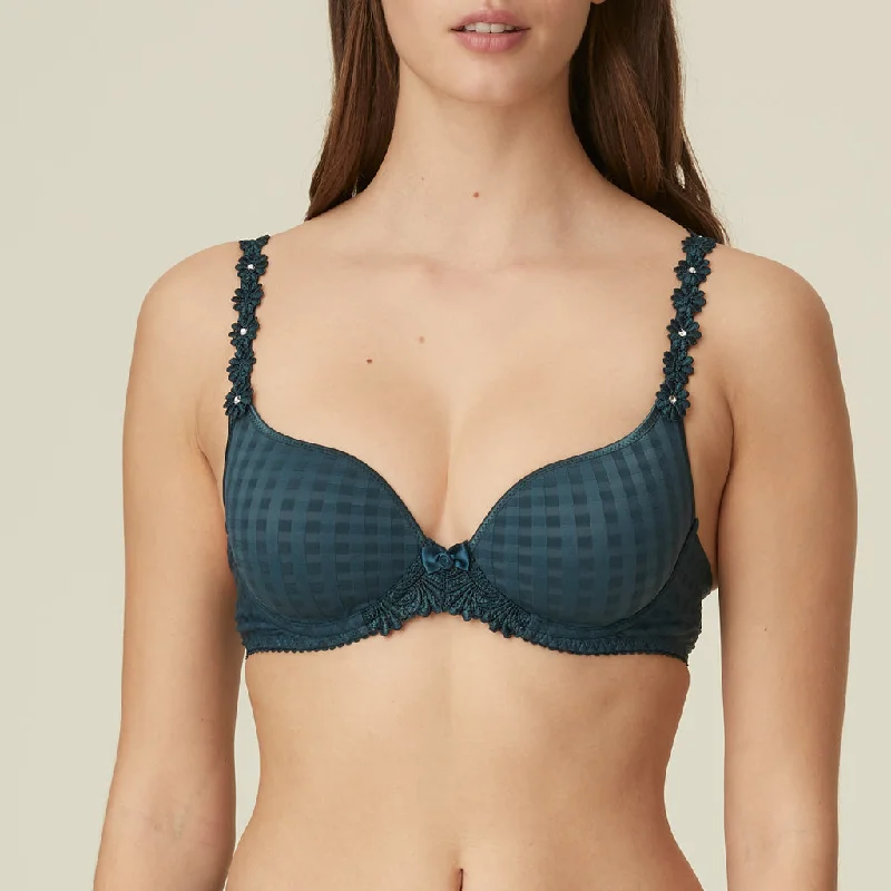 Women's Sheer Lingerie Nightgowns Avero Heart Shape Bra | Empire Green