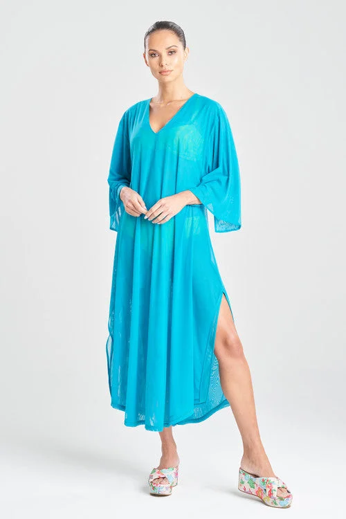 Women's Everyday Wear Lingerie Heleneca Mesh Long Caftan