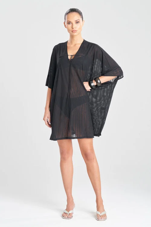 Plus Size Lace Lingerie for Women Heleneca Mesh Wedge Short Caftan