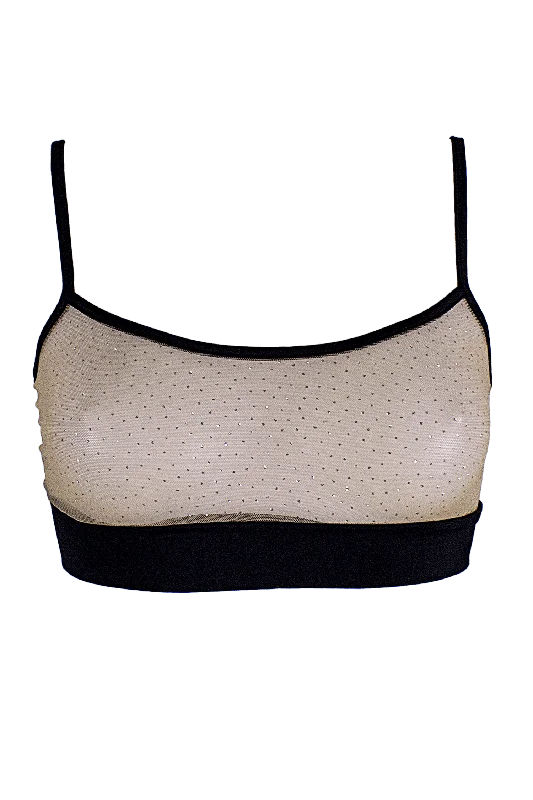 Designer Lingerie Sets for Women Bralette Mesh Sparkles / Nude Lingerie Top / NewAge Nude Sparkles