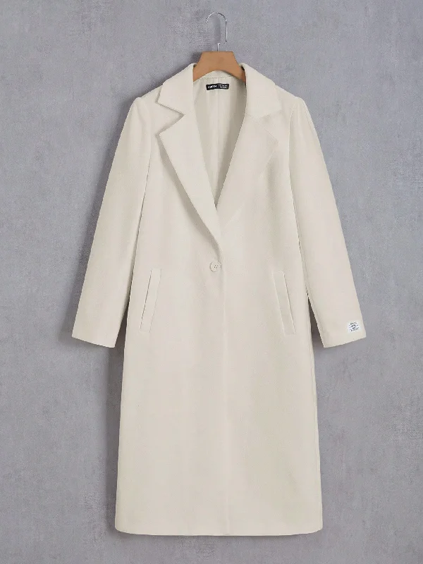 Women's Thermal Lingerie for Cold Weather EZwear Women's Midi Beige Wool Blend Coat Women's Thermal Lingerie for Cold Weather EZwear Women's Midi Beige Wool Blend Coat