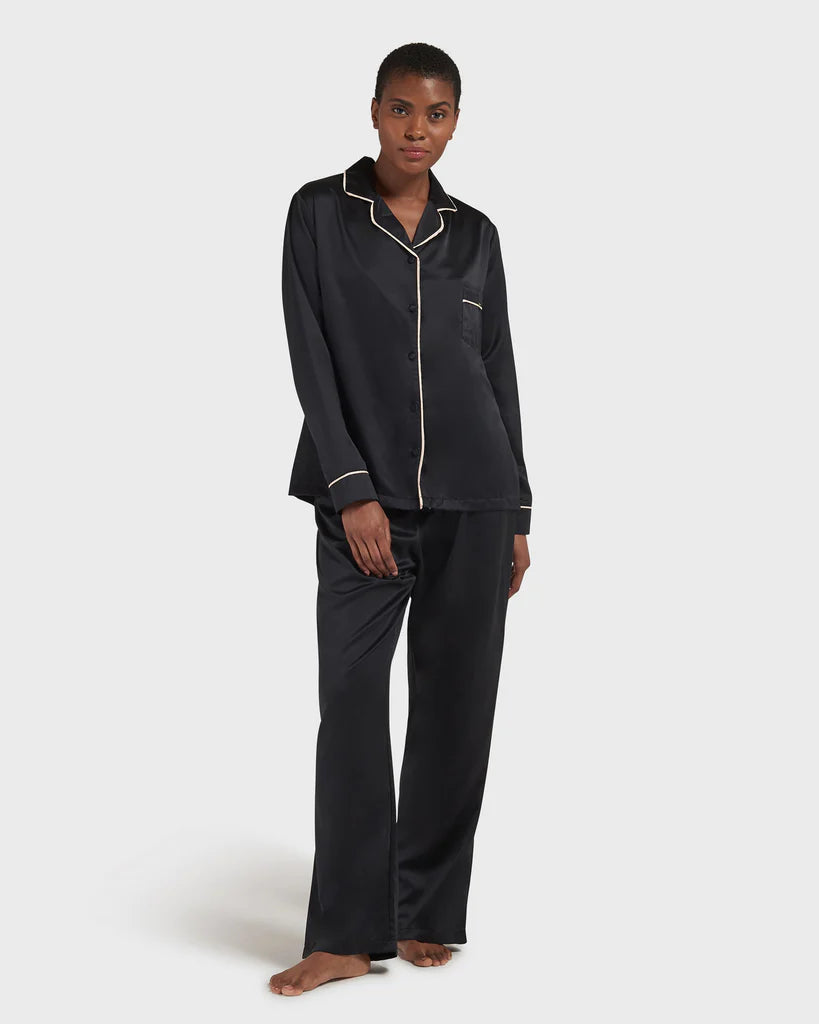 Women's Silk Lingerie Sets Claudia Shirt and Trouser Set