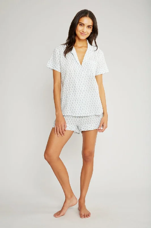 Designer Lingerie Sets for Women Nautico Floral Print Woven Shorts Set