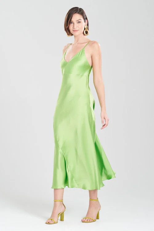 Breathable Bamboo Lingerie for Women Key Essentials Sheath Flounce Silk Gown