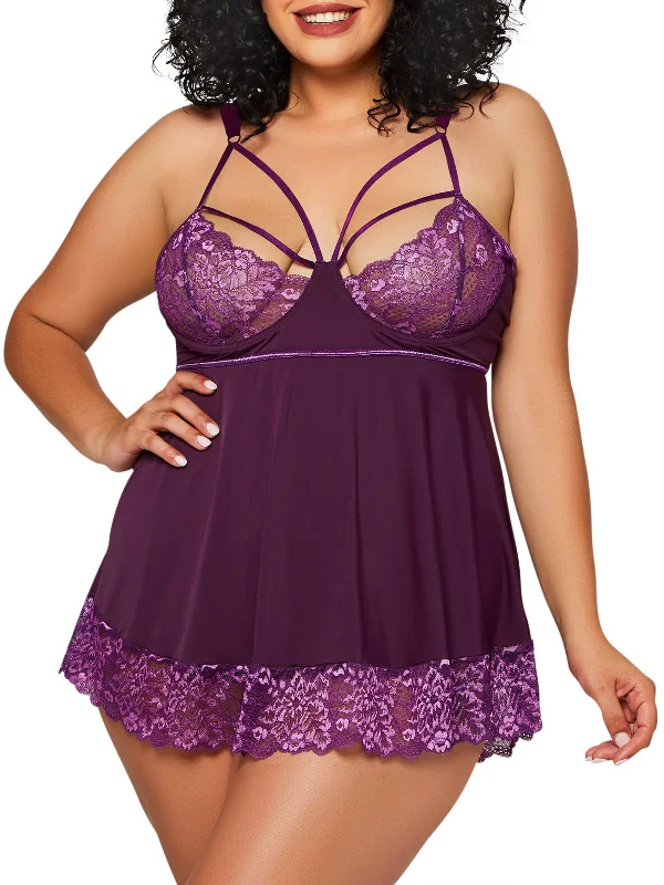 Women's Silk Lingerie Sets Women's Primrose Plus Size Babydoll