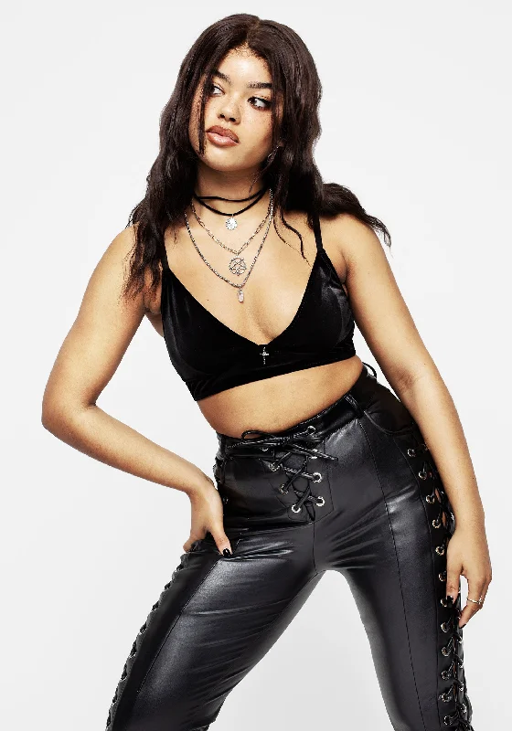 Comfortable Cotton Lingerie for Women Unholy Velour Bralet