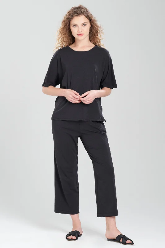 Women's Satin Sleepwear Lingerie Ease Short Sleeve Top