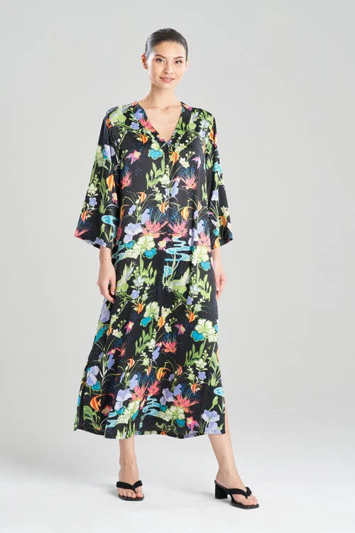 Women's High Waist Lingerie Bodysuits Lotus Pond Zip Caftan