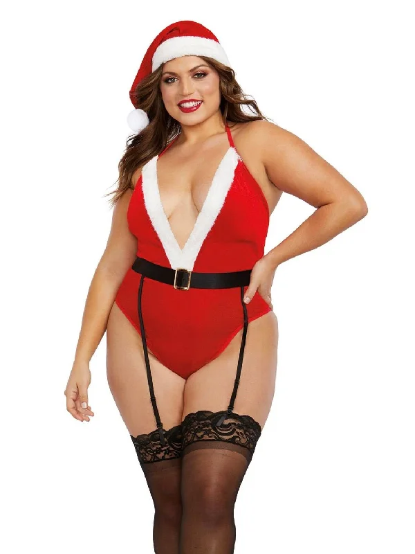 Women's Everyday Wear Lingerie Santa North Pole Hottie Christmas Lingerie Plus Size
