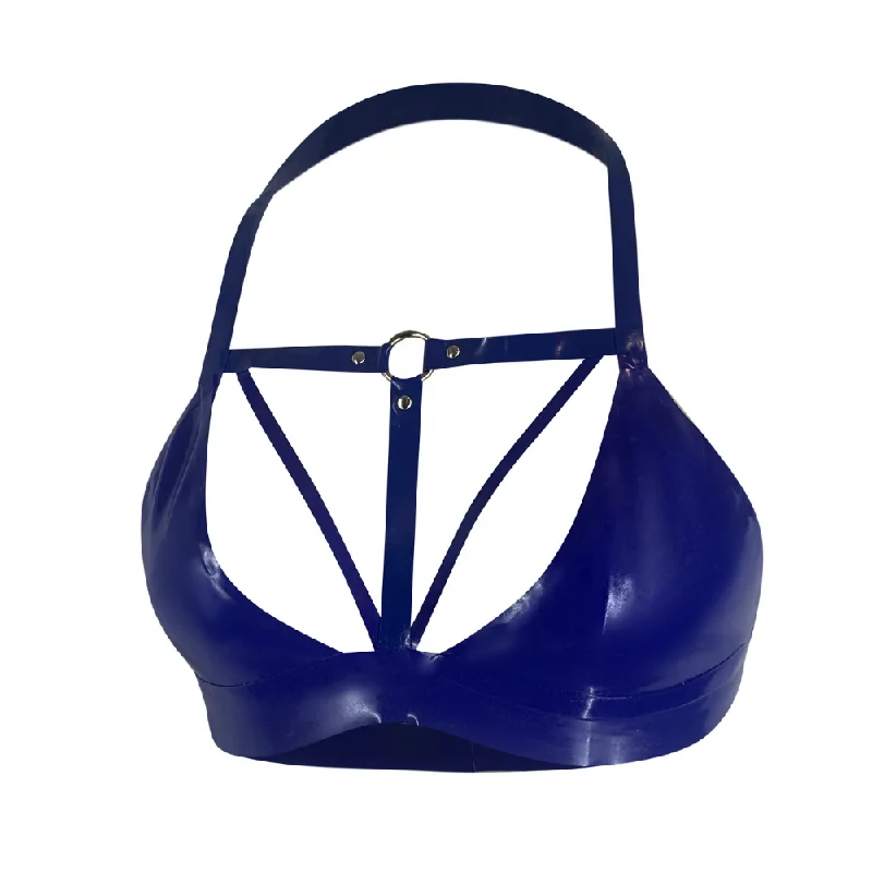 Women's Satin Sleepwear Lingerie Tri Harness Bra