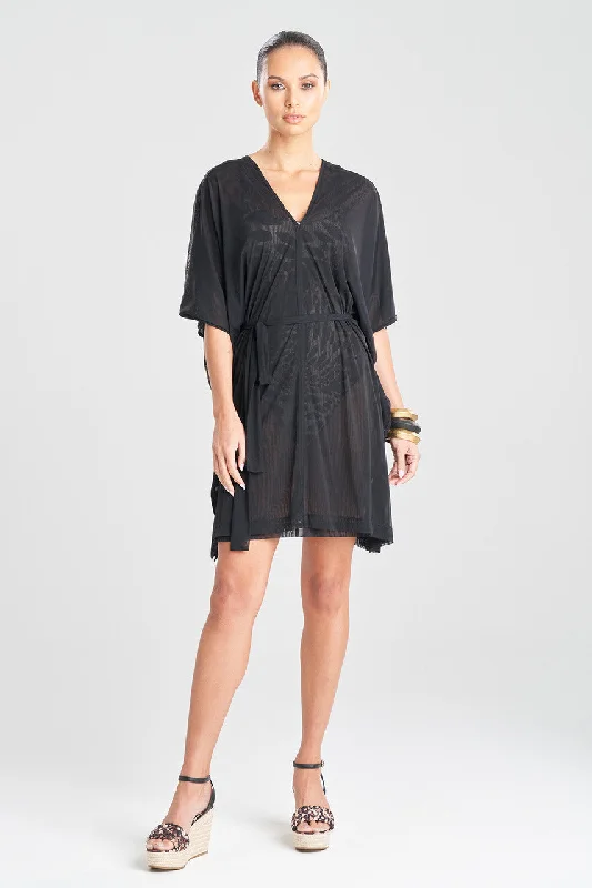 Affordable Lingerie for Women Heleneca Mesh Belted Short Caftan
