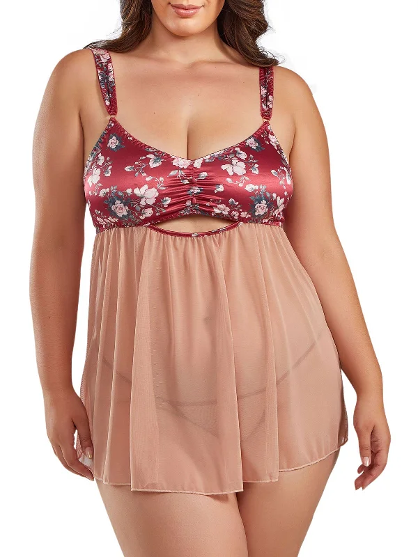 Women's Bridal Lingerie Collection Women's Brittany Plus Size Babydoll Lingerie