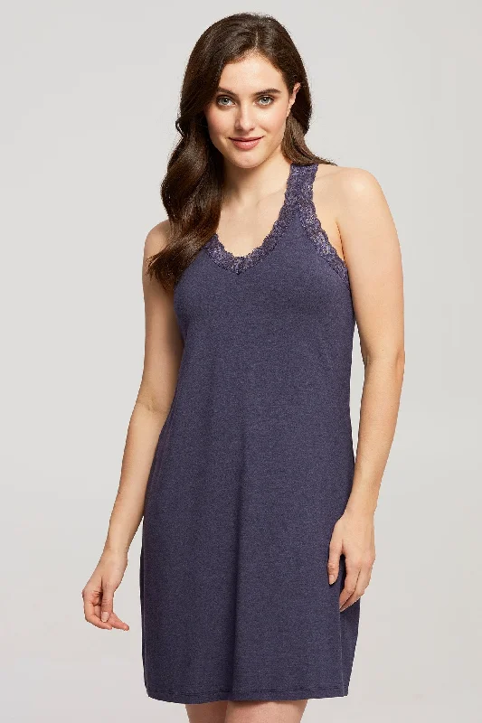 Breathable Bamboo Lingerie for Women Racerback Nightshirt