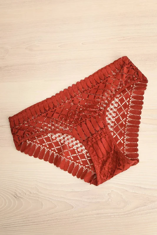 Women's Corset Style Lingerie Larvik Orange | Lace Underwear