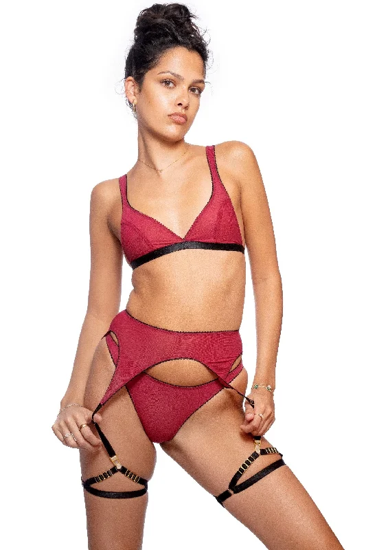 Women's Corset Style Lingerie ASTER premium mesh lingerie set