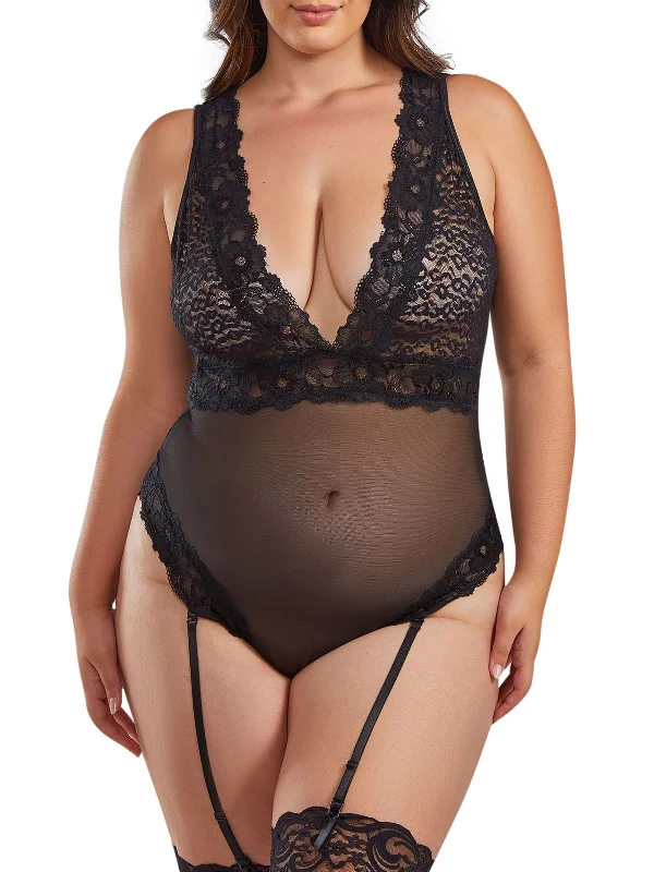 Women's Sheer Lingerie Nightgowns Women's Jacintha Plus Size Teddy