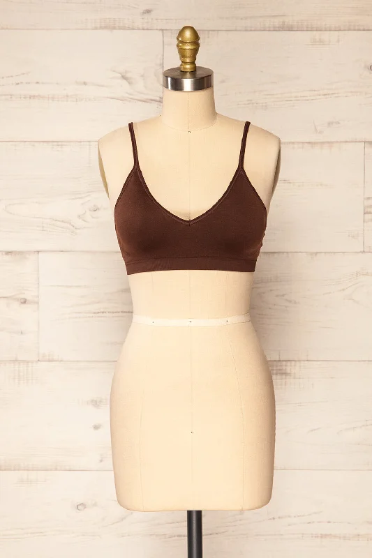 Women's Shapewear Lingerie Sets Pyzdry Brown | Padded Stretchable Bralette