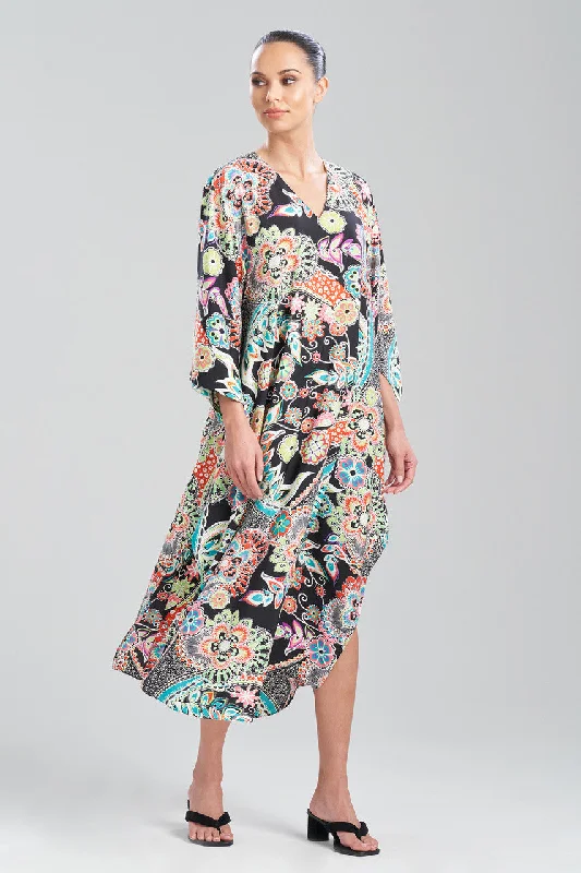 Women's Satin Sleepwear Lingerie Peizuri Caftan