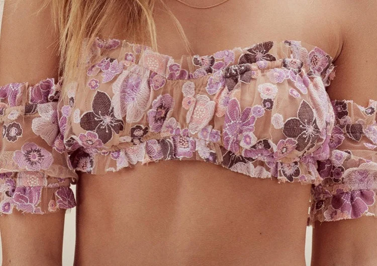 Women's Corset Style Lingerie Posy Bandeau
