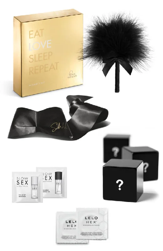 Lingerie Gift Sets for Women Gold intimacy gift box - Eat. Love. Sleep. Repeat