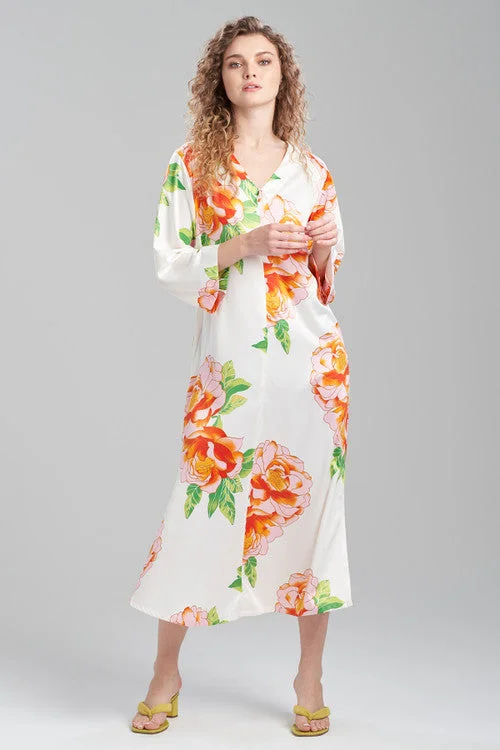 Women's Bridal Lingerie Collection Paradise Peony Zip Caftan