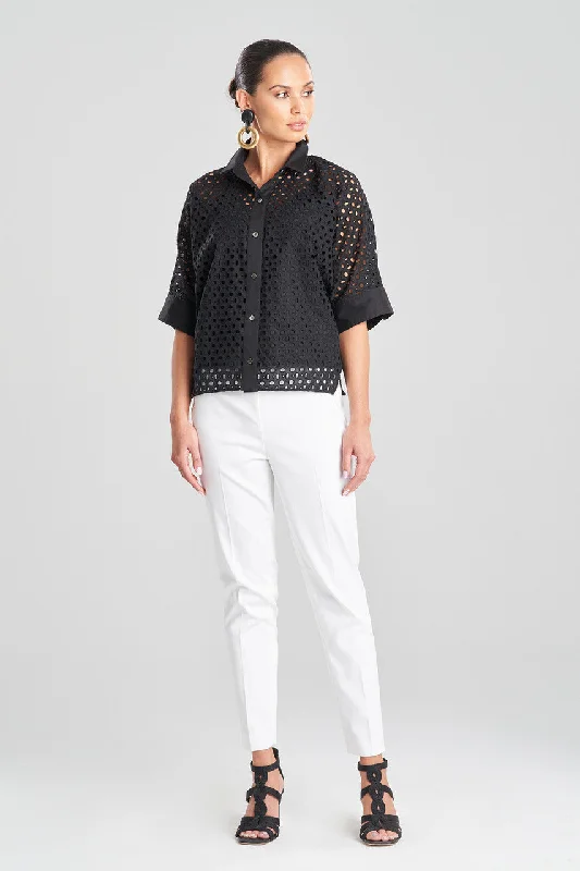 Luxury Lingerie for Special Occasions Cotton Eyelet Top