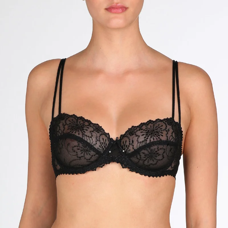 Luxury Lingerie for Special Occasions JANE Balcony Bra | Black