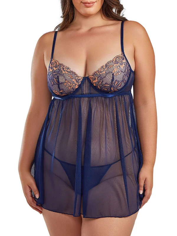 Designer Lingerie Sets for Women Women's Jennie Plus Size Babydoll Lingerie