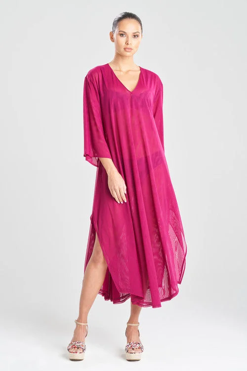 Vintage Inspired Lingerie for Women Heleneca Mesh Long Caftan