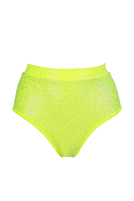 Women's High Waist Lingerie Bodysuits High waisted Pole Wear holographic Bottom / HW BASIC / NEON YELLOW Hologram Women's High Waist Lingerie Bodysuits High waisted Pole Wear holographic Bottom / HW BASIC / NEON YELLOW Hologram