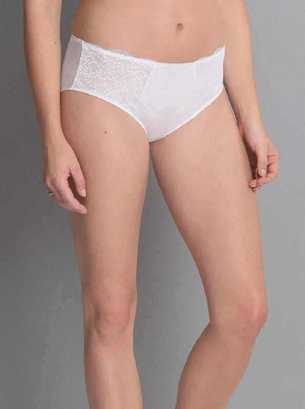 Women's mid - rise briefs with a bow detail Anita Orely High Waist Brief - White